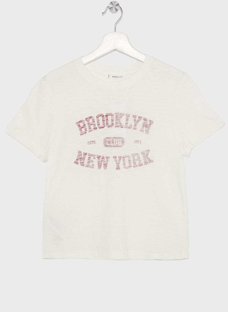MANGO Youth Graphic T-Shirt - Image 1