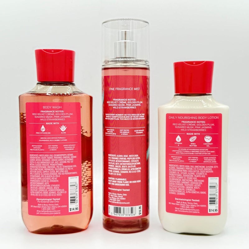 Velvet Sugar 3Piece Bath Body Bundle Body Wash Fine Fragrance Mist and Daily Nourishing Body Lotion - Image 2