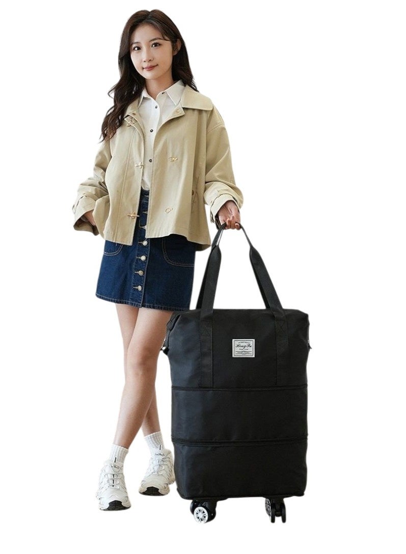 حقيبة سفر وتسوق قابلة للتوسيع مع عجلات قاومة للماء متعددة الاستخدامات - Image 1