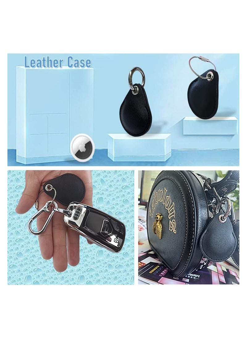 Generic - Airtags Cases with Keychain for Apple /Locator, Full Protection Sleeve for Airtag Holder, 2 Pack Black Cover for Finder Tag - Image 1