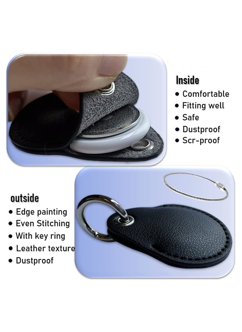 Generic - Airtags Cases with Keychain for Apple /Locator, Full Protection Sleeve for Airtag Holder, 2 Pack Black Cover for Finder Tag - Image 1