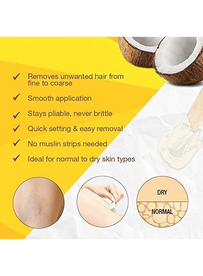 GiGi Coconut Honee Flex Wax, Hard Wax for Face and Body, Non-Strip, Sensitive to Normal Skin,13 oz. 1-pack - Image 4