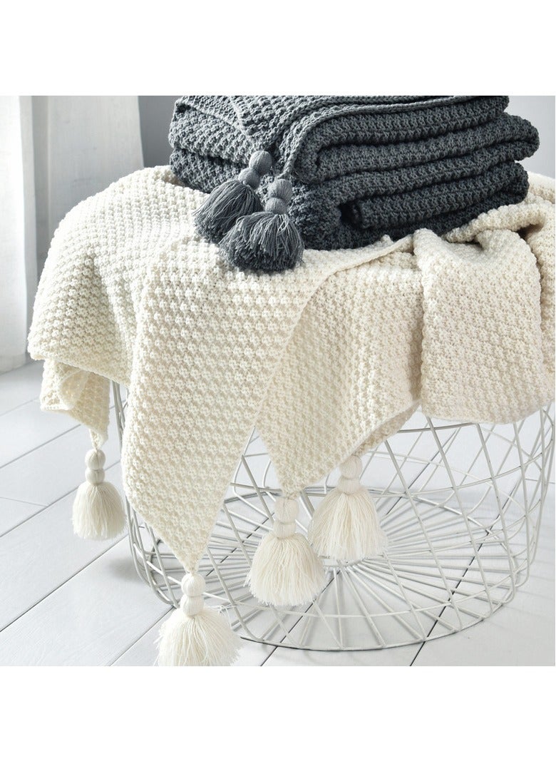 Nordic Style Sofa Cover Blanket, Office Nap Blanket, Shawl Blanket - Aesthetic And Stable Knitting, Anti-Pilling, Skin-Friendly, Soft, Extra Thick And Warm, Suitable For Living Room, Bedroom, Study, Studio  - Image 1