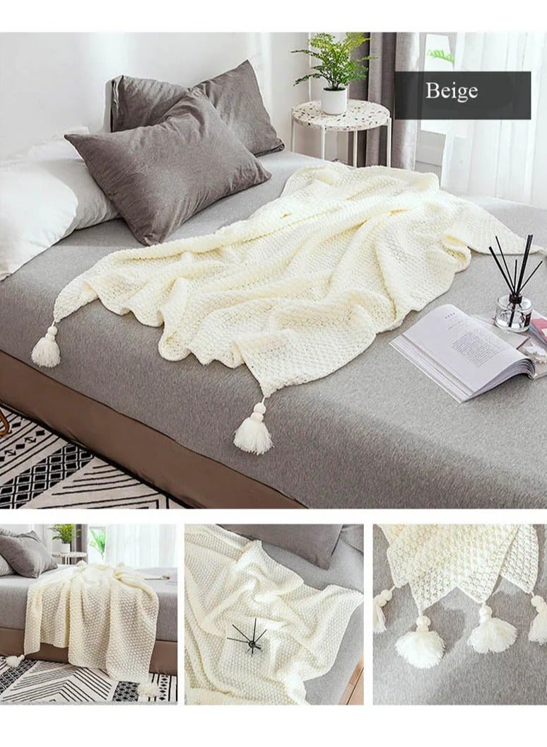 Nordic Style Sofa Cover Blanket, Office Nap Blanket, Shawl Blanket - Aesthetic And Stable Knitting, Anti-Pilling, Skin-Friendly, Soft, Extra Thick And Warm, Suitable For Living Room, Bedroom, Study, Studio  - Image 3