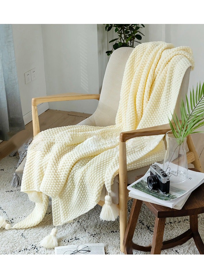 Nordic Style Sofa Cover Blanket, Office Nap Blanket, Shawl Blanket - Aesthetic And Stable Knitting, Anti-Pilling, Skin-Friendly, Soft, Extra Thick And Warm, Suitable For Living Room, Bedroom, Study, Studio  - Image 2