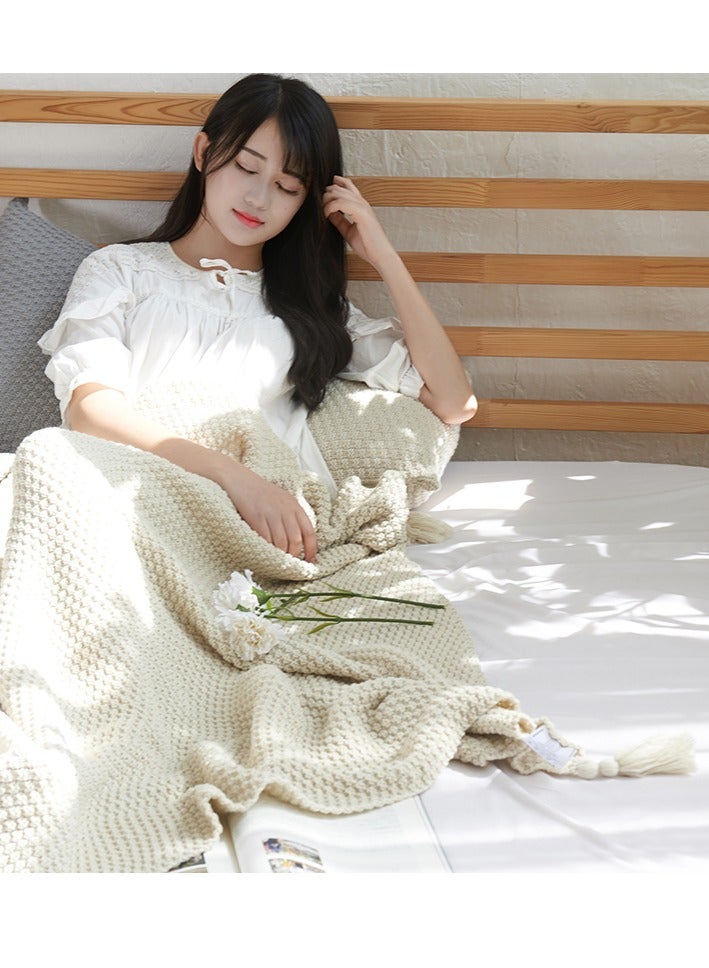 Nordic Style Sofa Cover Blanket, Office Nap Blanket, Shawl Blanket - Aesthetic And Stable Knitting, Anti-Pilling, Skin-Friendly, Soft, Extra Thick And Warm, Suitable For Living Room, Bedroom, Study, Studio  - Image 5
