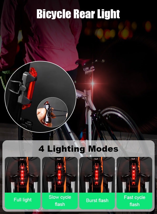 Generic 4 IN 1 Bike Lights Set,600 Lumen Super Bright Headlight and Rear Taillights with 3000mAh Battery Power Bank/Phone Holder/Horn/Many Lighting Modes/Waterproof,Easy To Fit,USB Rechargeable Bicycle Lights Set for Night Cycling Road Mountain Riding - Image 4