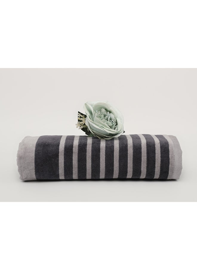 White Rose Towel MELLOW S - 500 GSM - 100% Cotton Velour - Bath Sheet 80x160 cm -MultiColour - Modern Stripe Design - Luxury Touch - Extra Absorbent  - Image 3