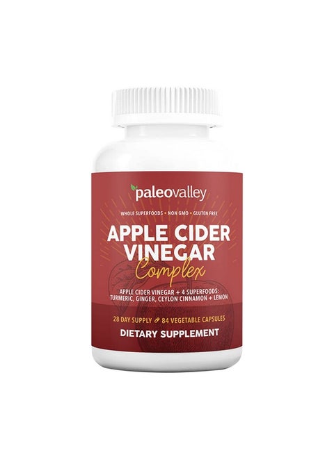 Apple Cider Vinegar Complex Nutritional Supplement With Turmeric Ginger Ceylon Cinnamon And Lemon 84 Capsules Supports A Low Carb Diet Keto Diet And Protein Absorption