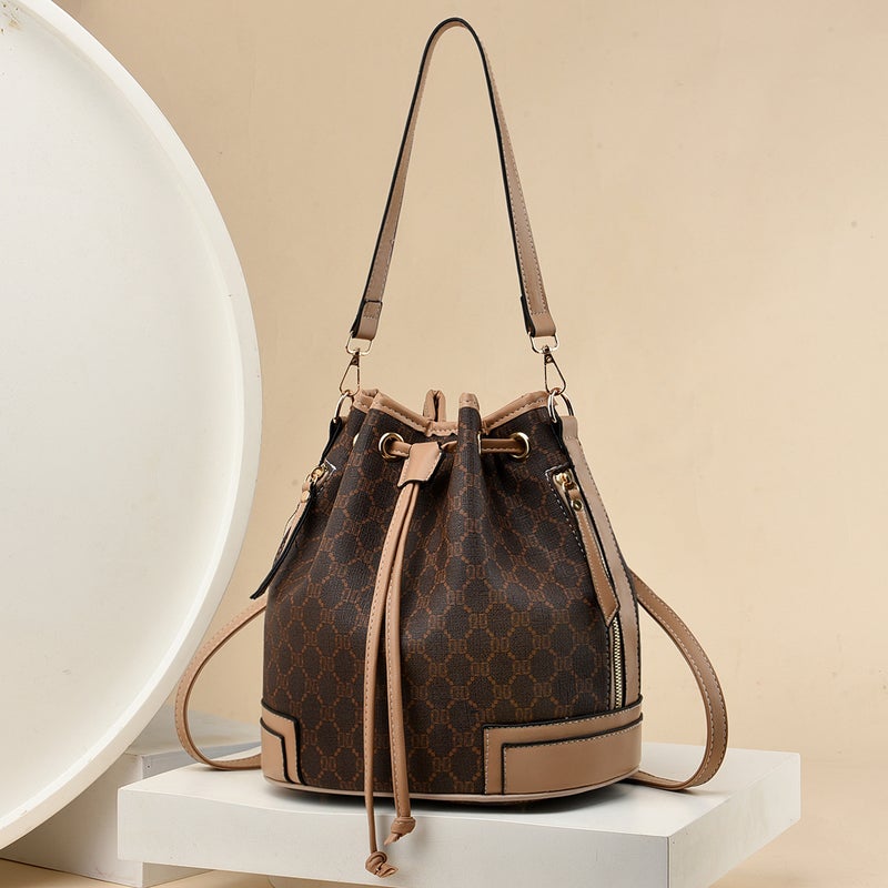 2025 New Product Girl Bucket Bag Fashionable Casual Shoulder Ready-Made Crossbody Versatile And Simple - Image 5