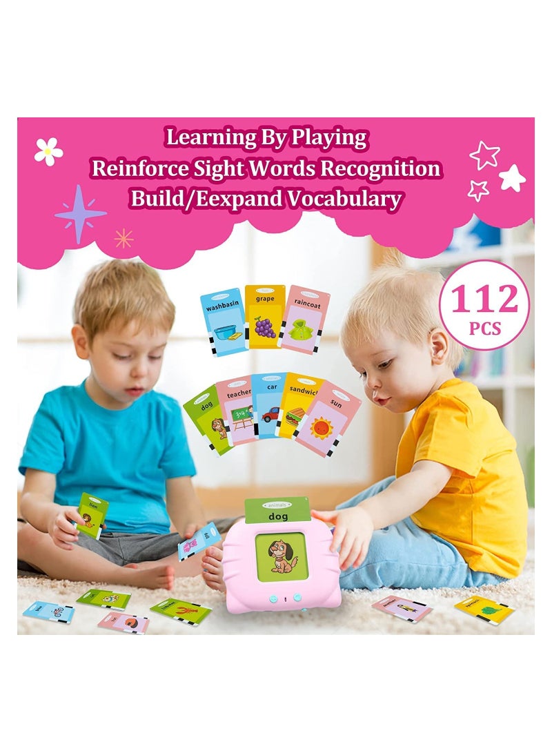 Learning Flash Cards for Toddlers，Arabic Toddlers Reading Machine with 112 Cards - Learning Animals Colors Shapes Audible  - Image 5