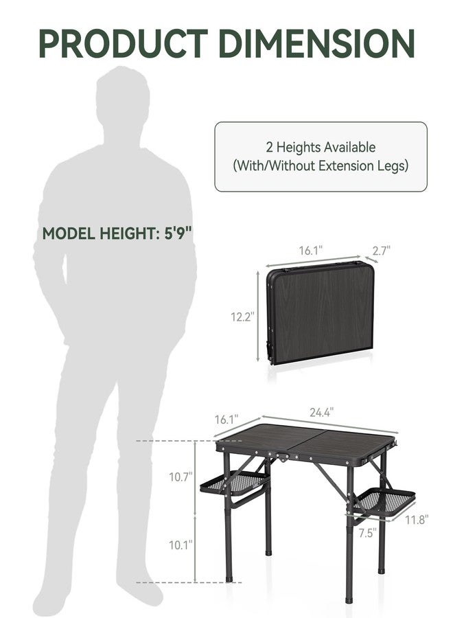Titanker Folding Camping Table Small 2ft, Small Camp Table Portable with 50% Extra Space, Folding Picnic Set, Portable Beach Table, Car Camping Essentials, Aluminum Light & Solid - Image 5