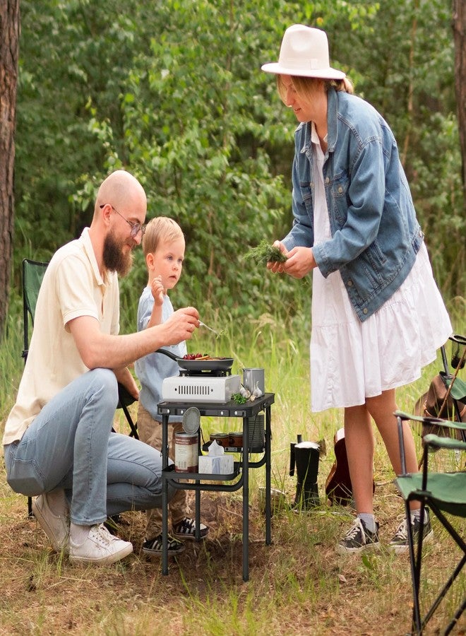 Titanker Folding Camping Table Small 2ft, Small Camp Table Portable with 50% Extra Space, Folding Picnic Set, Portable Beach Table, Car Camping Essentials, Aluminum Light & Solid - Image 2