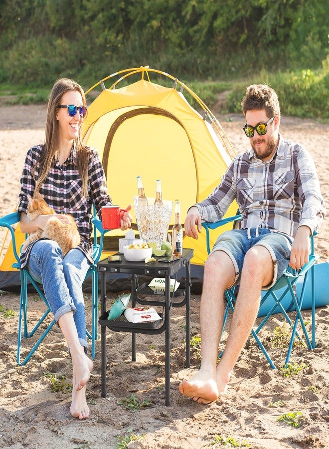 Titanker Folding Camping Table Small 2ft, Small Camp Table Portable with 50% Extra Space, Folding Picnic Set, Portable Beach Table, Car Camping Essentials, Aluminum Light & Solid - Image 3