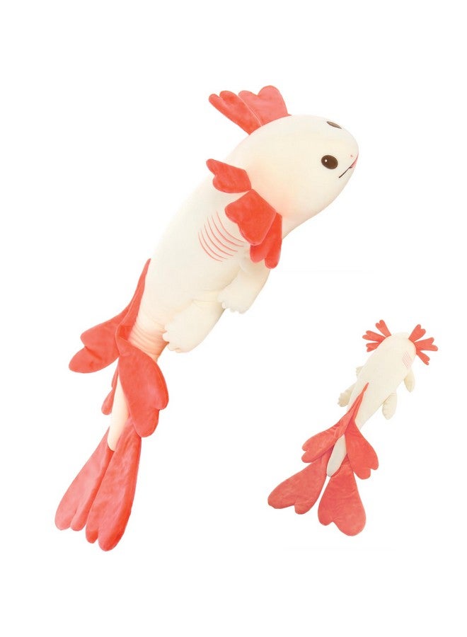 ماوجولان حيوان أكسولوتل محشو كبير، لعبة وسادة أكسولوتل كبيرة محشوة، وسادة جسم أكسولوتل محشوة عملاقة كهدية للعطلات وأعياد الميلاد وعيد الميلاد باللون الوردي - Image 1