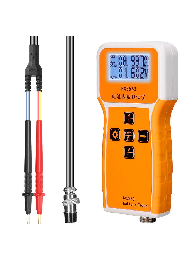 Generic RC3563 200Ω 100V Handheld Portable Battery Internal Resistance Voltage Tester 3-digit Display Battery Tester High-precise True Four-wire AC Lithium Lead-acid Lithium Battery Detector  - Image 1