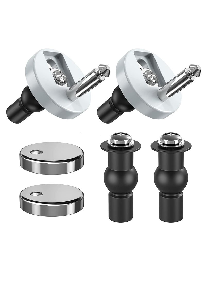 Oasisgalore 4-Pack Quick-Release Toilet Seat Fixings Hinges, Universal Fit for Blind Hole Toilet Seats  - Image 1