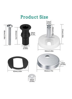 Oasisgalore 4-Pack Quick-Release Toilet Seat Fixings Hinges, Universal Fit for Blind Hole Toilet Seats  - Image 2