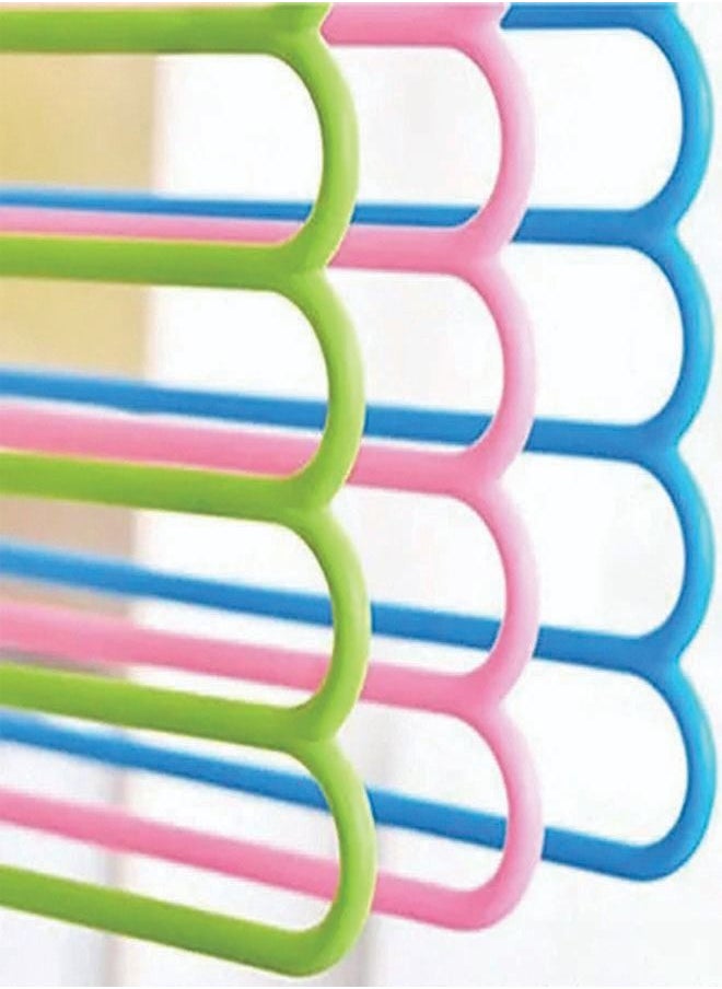 ZCM-HAPPY 10 - Piece Multipurpose 5 Layers Trouser Hanger Pants Rack  - Image 2