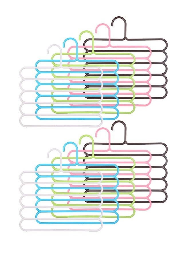 ZCM-HAPPY 10 - Piece Multipurpose 5 Layers Trouser Hanger Pants Rack  - Image 1