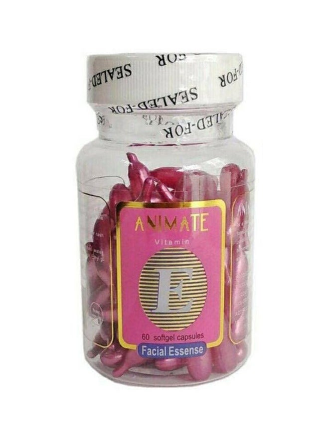 Facial Capsules With Glycerin & Vitamin E Burgundy