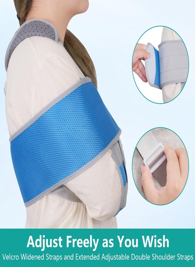 lefeke Arm Sling Shoulder Immobilizer for Women and Men - Breathable & Adjustable, Fit Left/Right Arm - Rotator Cuff Support Brace - Comfort Sling for Shoulder, Elbow, Wrist Recovery (Blue) - Image 3