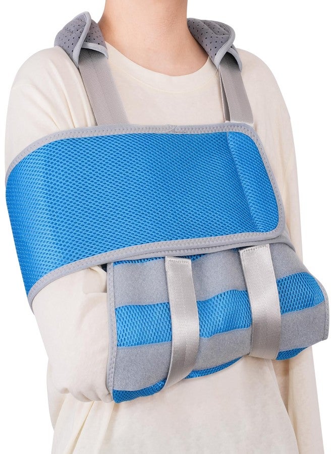 lefeke Arm Sling Shoulder Immobilizer for Women and Men - Breathable & Adjustable, Fit Left/Right Arm - Rotator Cuff Support Brace - Comfort Sling for Shoulder, Elbow, Wrist Recovery (Blue) - Image 1