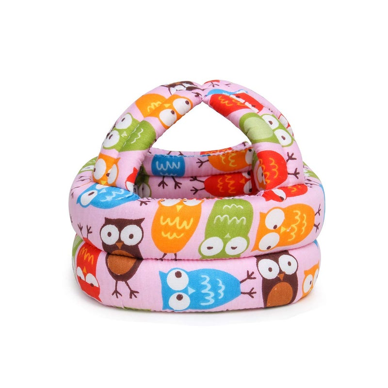 FLYPARTY Adjustable Infant Baby Toddler Protective Hat Helmet Safety Cap (Red Owl) - Image 1