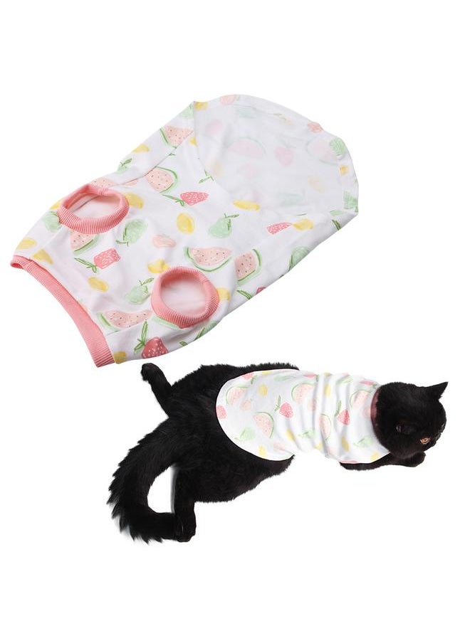 Thoraya Cute Cartoon Pattern Pet Cat Costume T-shirt Cats Outfit Clothes for Small Cat M Pink  - Image 1