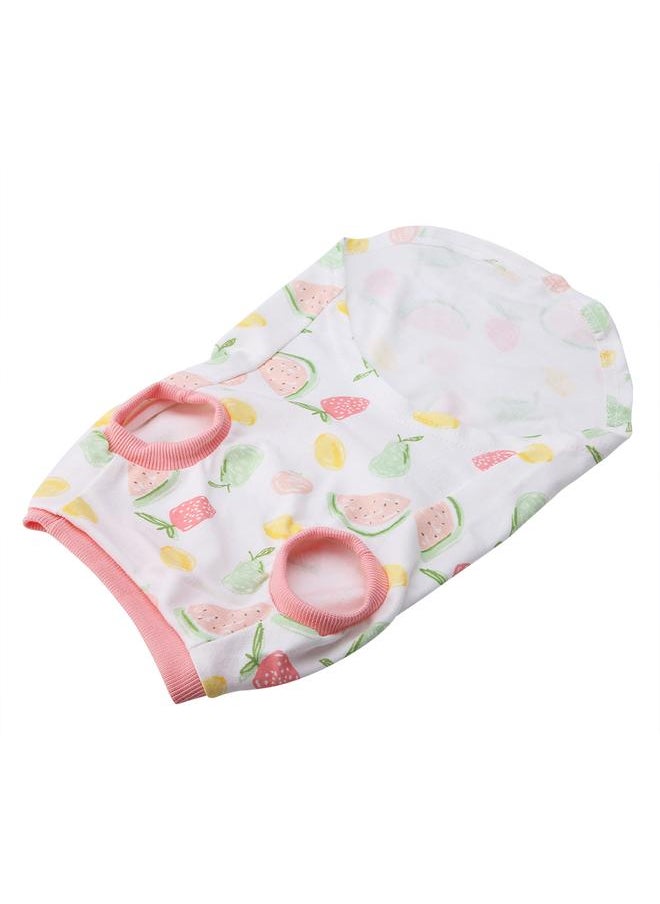 Thoraya Cute Cartoon Pattern Pet Cat Costume T-shirt Cats Outfit Clothes for Small Cat M Pink  - Image 3