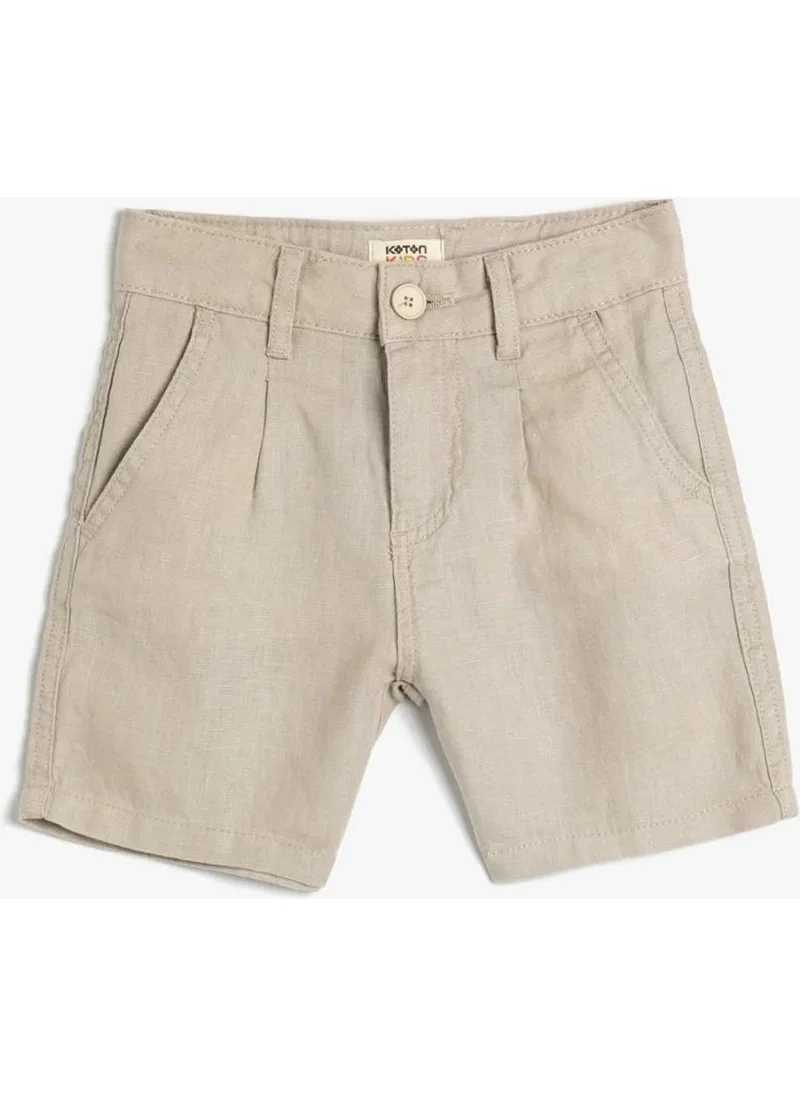 KOTON Cotton Linen Shorts