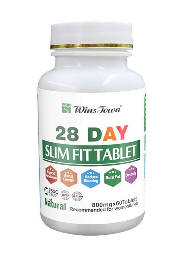 Wins Town 28 Day Slim Fit Tablet Fat Burner Energy Pill 800mg*60 Tablets  - Image 5