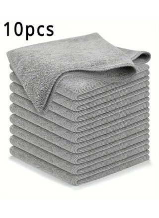 Gray Microfiber Towel Set - 10 Pieces - Ultra Absorbent & Multi-Purpose - Lint-Free - microfiber towels, cleaning towels, kitchen towels, bathroom towels, car towels, glass towels, gray towels, multi-purpose towels, lint-free towels. - pzsku/ZE718FD56B64E814B86CFZ/45/1742594505/ffb6942c-e56a-4cdd-8b1a-689be33a5ed9