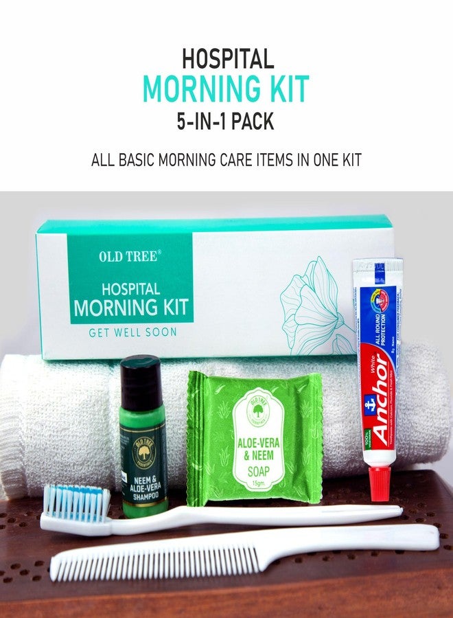 أولد تري مجموعة أدوات المستشفى من أولد تري مع 5 مستلزمات أساسية (عبوة من 50 قطعة) | شامبو الصبار والنيم 15 مل، مشط، معجون أسنان، فرشاة أسنان، وصابون الصبار والنيم 15 غ | مجموعة أدوات نظافة شخصية بالجملة للمستشفيات والفنادق والسفر - Image 2