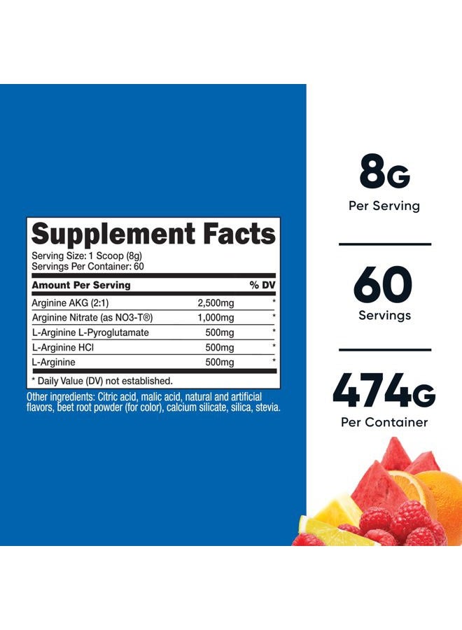 Nutricost L-Arginine Complex (Fruit Punch, 60 Servings) - Gluten Free, Non-GMO - Image 2