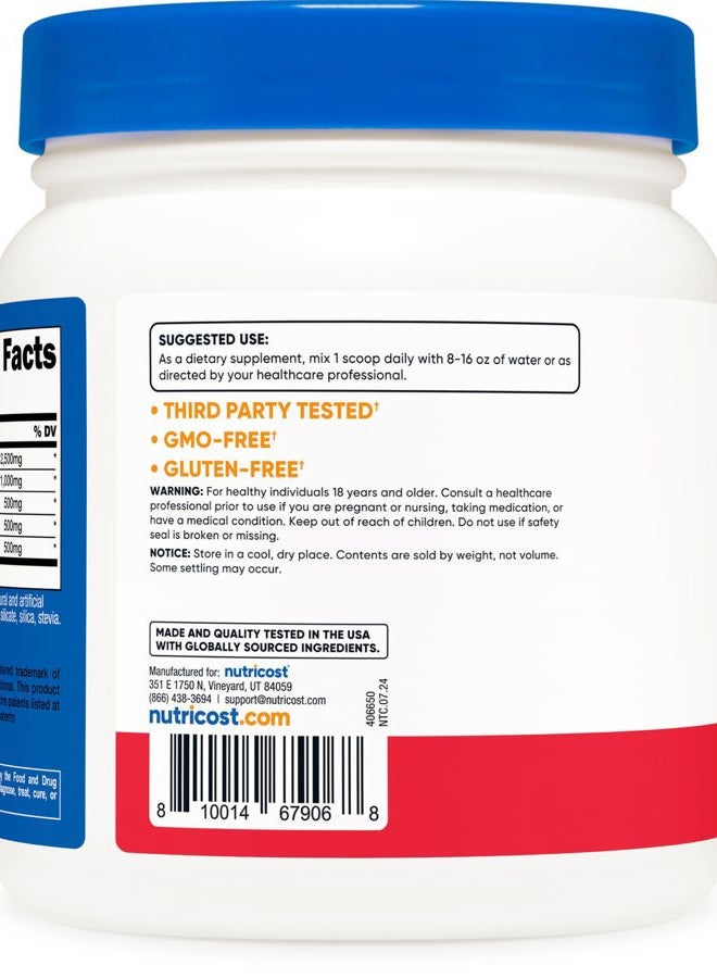 Nutricost L-Arginine Complex (Fruit Punch, 60 Servings) - Gluten Free, Non-GMO - Image 4