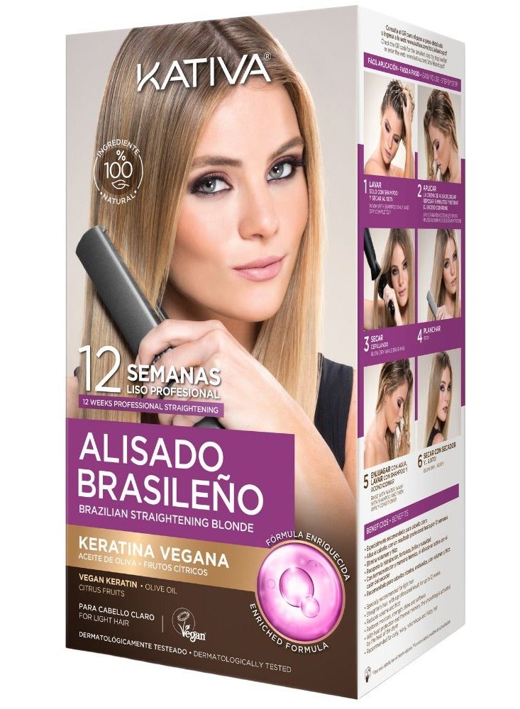 Kativa Brazilian Straightening Blonde with Vegan Keratin 1unit - Image 1