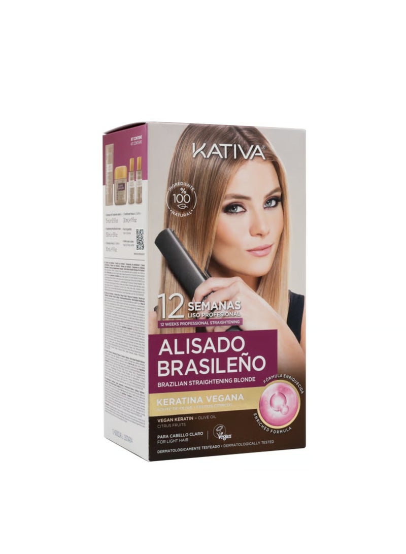 Kativa Brazilian Straightening Blonde with Vegan Keratin 1unit - Image 2