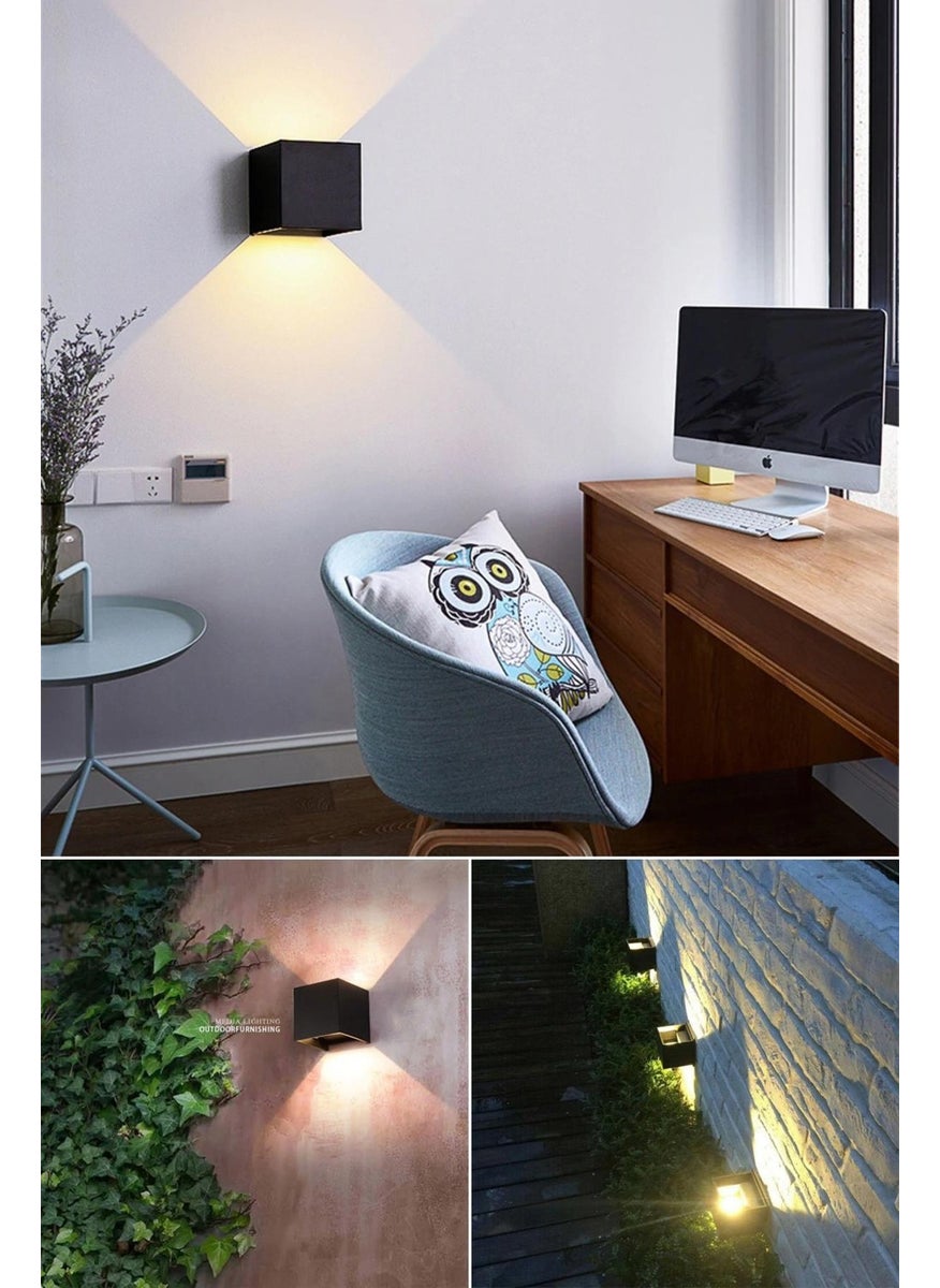 Technojet - 6W Modern Two-Way Square Aluminum Sconce Wall Lamp Decorative LED Lighting Daylight - Image 1