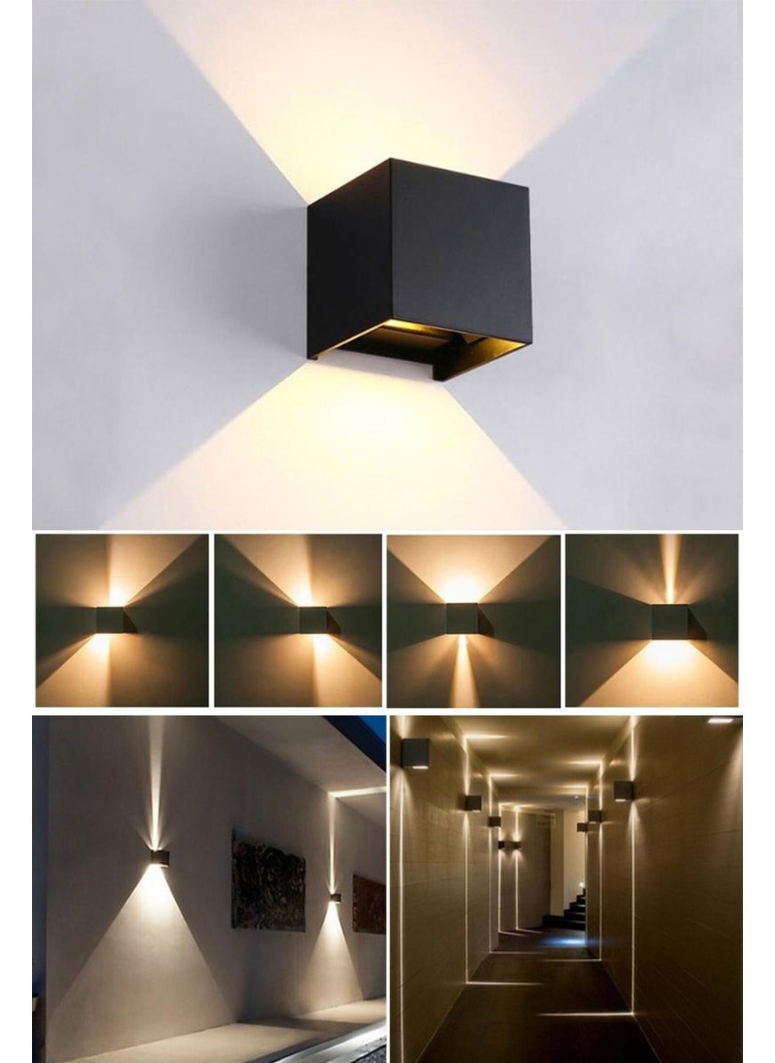 Technojet - 6W Modern Two-Way Square Aluminum Sconce Wall Lamp Decorative LED Lighting Daylight - Image 1