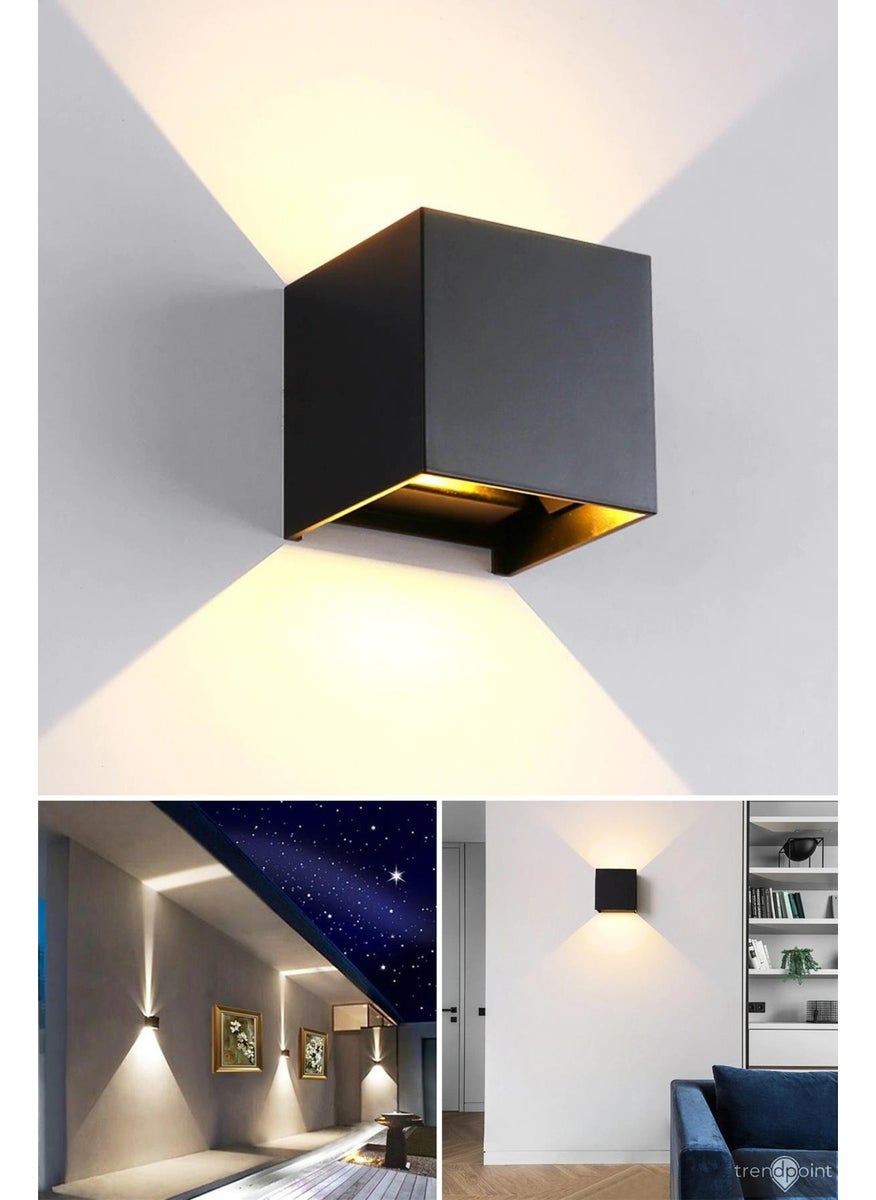 Technojet - 6W Modern Two-Way Square Aluminum Sconce Wall Lamp Decorative LED Lighting Daylight - Image 1
