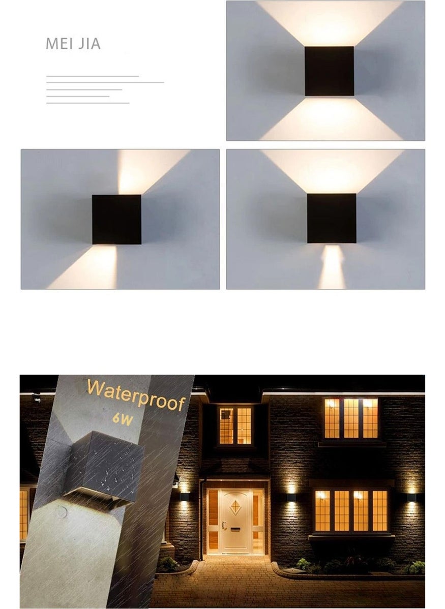 Technojet - 6W Modern Two-Way Square Aluminum Sconce Wall Lamp Decorative LED Lighting Daylight - Image 1