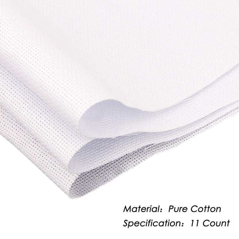 DaKuan 6 Pieces Classic Reserve Aida Cloth Cross Stitch Cloth, DaKuan 11 Count Cross Stitch Fabric, White, 12 by 18-Inch - Image 3