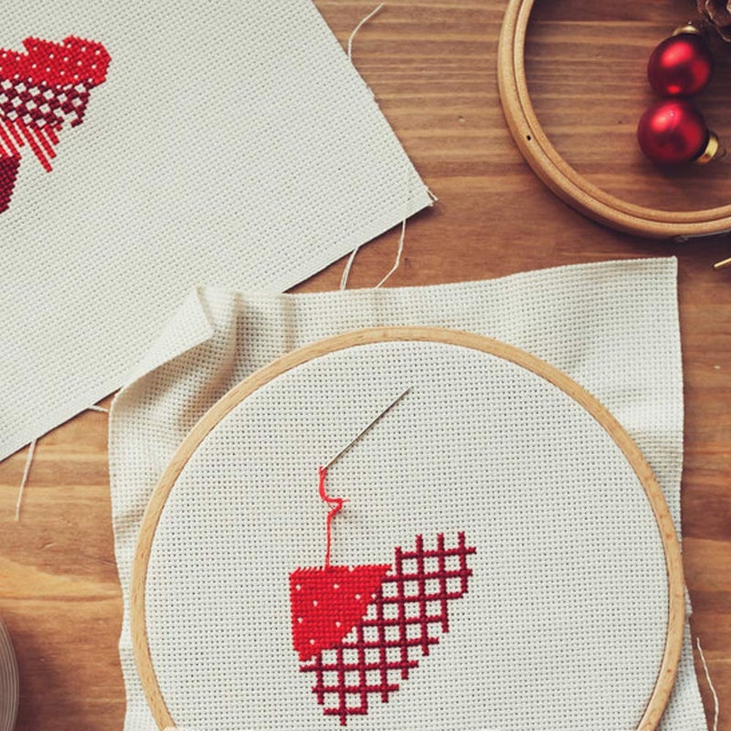 DaKuan 6 Pieces Classic Reserve Aida Cloth Cross Stitch Cloth, DaKuan 11 Count Cross Stitch Fabric, White, 12 by 18-Inch - Image 2