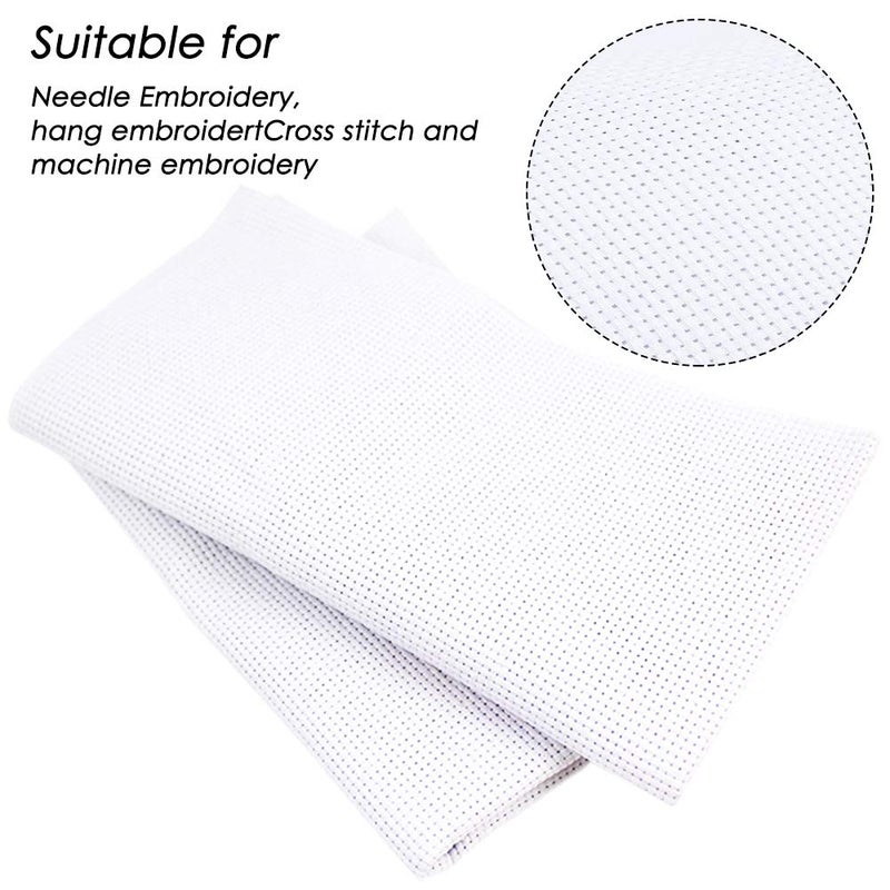 DaKuan 6 Pieces Classic Reserve Aida Cloth Cross Stitch Cloth, DaKuan 11 Count Cross Stitch Fabric, White, 12 by 18-Inch - Image 4