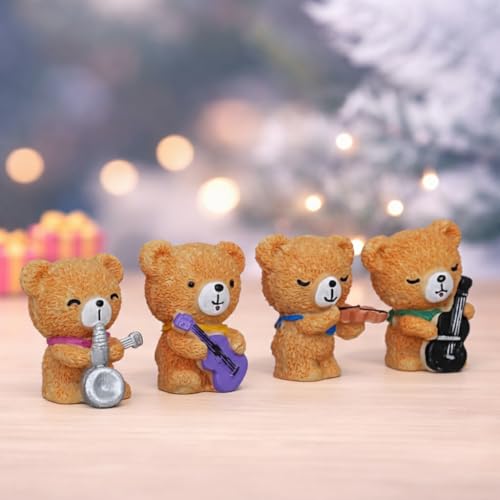 CraftVatika Teddy Bear Miniature Valentine Day Gifts for Girlfriend Boyfriend Husband Wife, Home Decor, Valentine Musical Teddy Bear Gift, Miniature Decorative Items for Living Room, Car Dashboard - Image 5