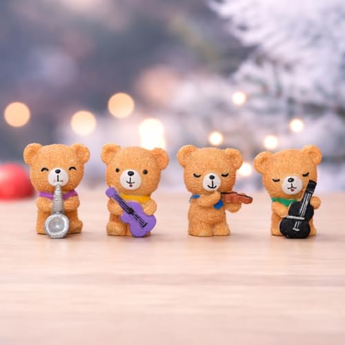 CraftVatika Teddy Bear Miniature Valentine Day Gifts for Girlfriend Boyfriend Husband Wife, Home Decor, Valentine Musical Teddy Bear Gift, Miniature Decorative Items for Living Room, Car Dashboard - Image 1