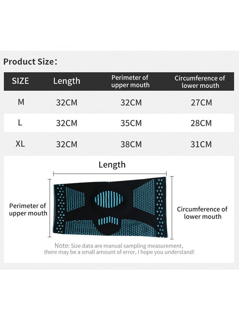 general 2 Pack Sports Knee Pads Silicone Knitted Outdoor Basketball Protection, Leg Covers, Running Fitness Squat Knee Protector Knee Braces For Knee Pain,knee Brace,knee Sleeves - Image 2