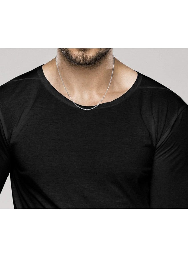 Miabella Solid 925 Sterling Silver Italian 2mm, 3mm Diamond-Cut Braided Rope Chain Necklace for Men Women Made in Italy (2mm, Length 20 Inches) - Image 2