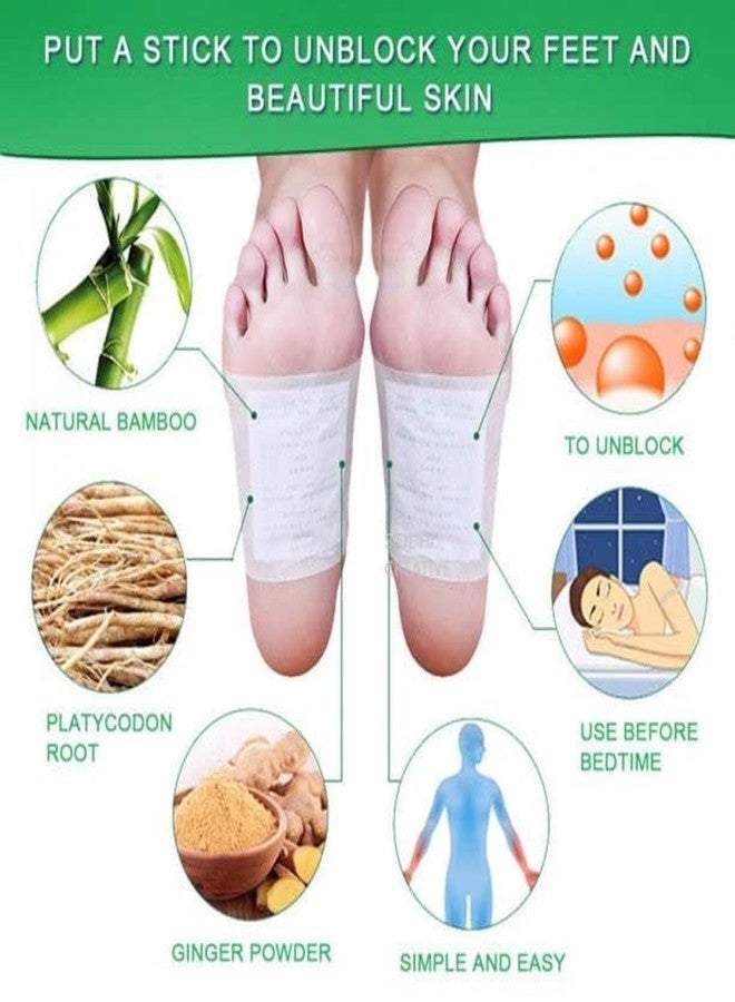 KBZONE Cleansing Detox Foot Pads Natural Bamboo Vinegar Ginger Foot Pad Foot Pads for Stress Relief Sleep - Remove Toxins, Rest and Pain Free natural pads Cleansing Detox Foot Patches (60 PAD) - Image 4